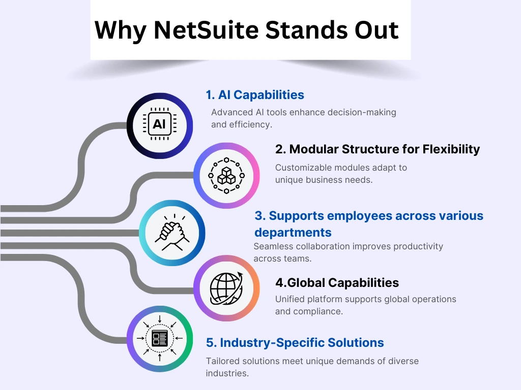 An infographic on What makes NetSuite stand out from others