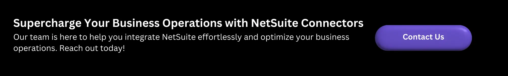 NetSuite Connector CTA