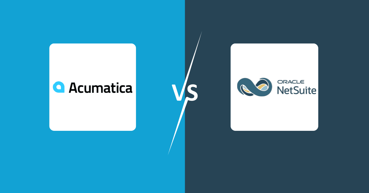cover image with logo of acumatica on left and logo of netsuite on right divided by the word Vs